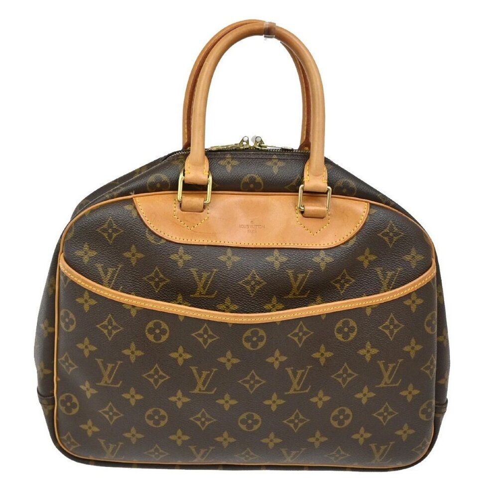 LOUIS VUITTON LV Logo Deauville Hand Bag Monogram Leather Brown M47270 75TA107